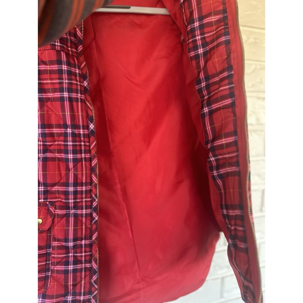 Crown And Ivy XL Quilted Red Plaid Vest Cozy Cabin Core Winter Staple - Picture 8 of 12